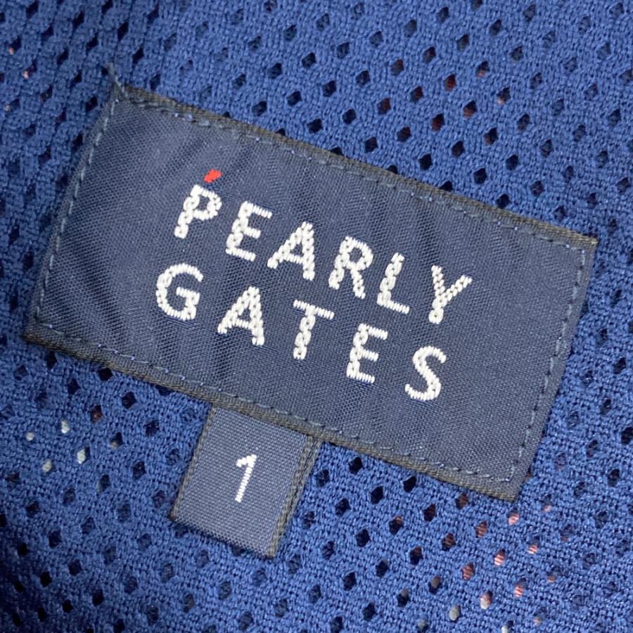 【新品】PEARLY GATES パーリーゲイツ 055-1134604 ストレッチスカート ロゴプリント ボーダー柄 ブルー系 1 ゴルフウェア レディースの画像