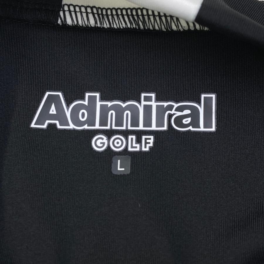 Admiral（アドミラル） モックネック 半袖Tシャツ ブラック系 L ゴルフ