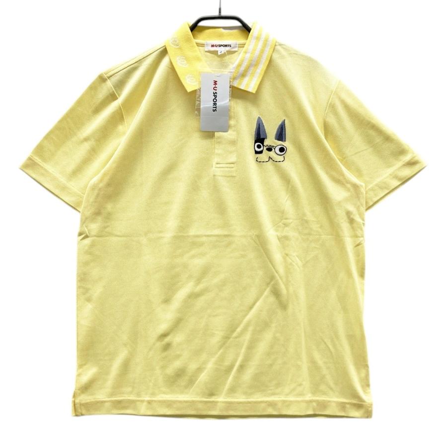 M・Uスポーツ - エムユースポーツ(M・U SPORTS)  ゴルフシャツ 半袖  イエロー 新品】M.U SPORTS エムユースポーツ 半袖ポロシャツ イエロー系
