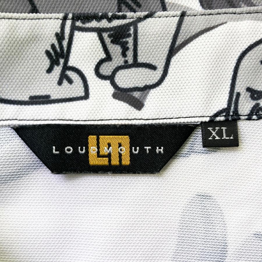 LOUD MOUTH ラウドマウス 半袖ポロシャツ ゴリラ柄 グレー系 XL ゴルフ