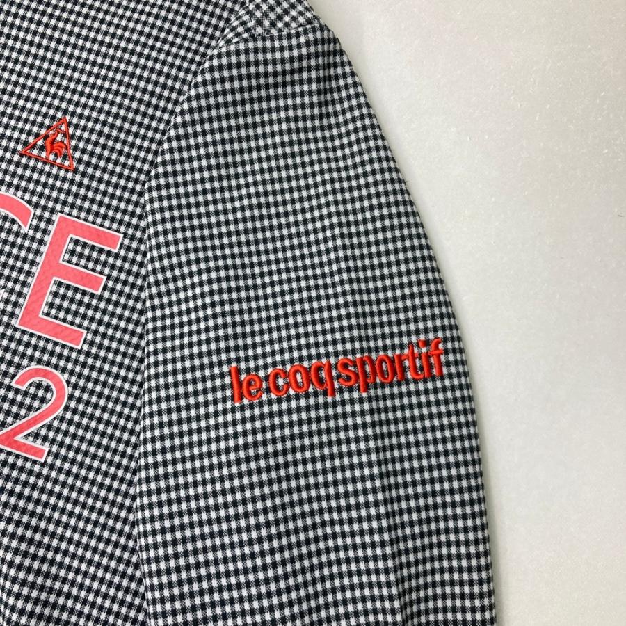 サイズ：L LE COQ GOLF ルコックゴルフ  長袖ポロシャツ チェック柄 ブラック系 [240101438332] ゴルフウェア メンズ ストスト LE COQ GOLF ルコックゴルフ 長袖ポロシャツ チェック柄
