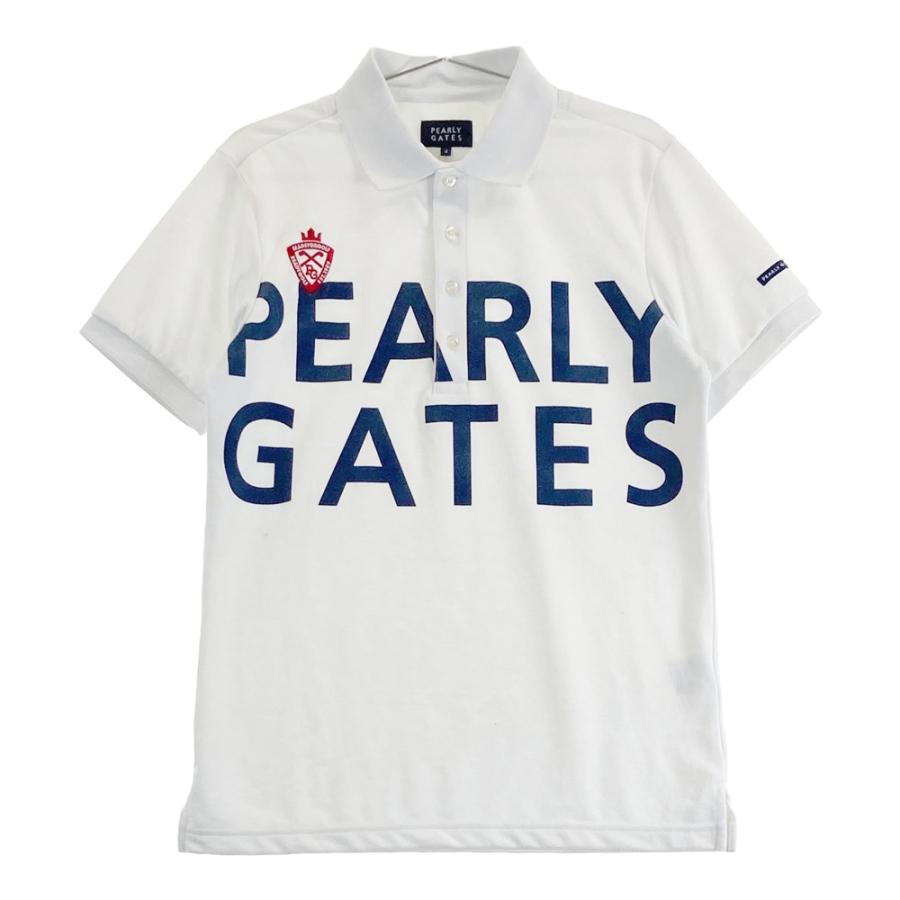 PEARLY GATES★未使用 4 ゴルフウェア 半袖ポロシャツ ホワイト PEARLY GATES パーリーゲイツ 半袖ポロシャツ ホワイト系 4