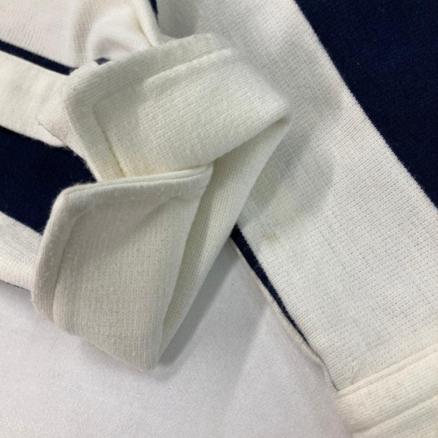 BEAMS GOLF ストライプ柄 ロゴ バイカラー長袖ポロシャツ シアサッカー BEAMS GOLF ストライプ柄 ロゴ バイカラー長袖ポロシャツ シア