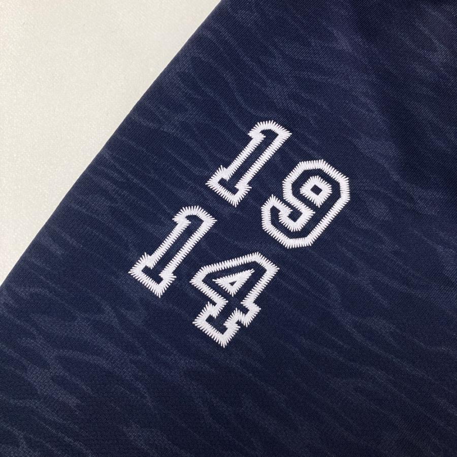 ADMIRAL アドミラル 長袖ポロシャツ ボタンダウン 総柄 ネイビー