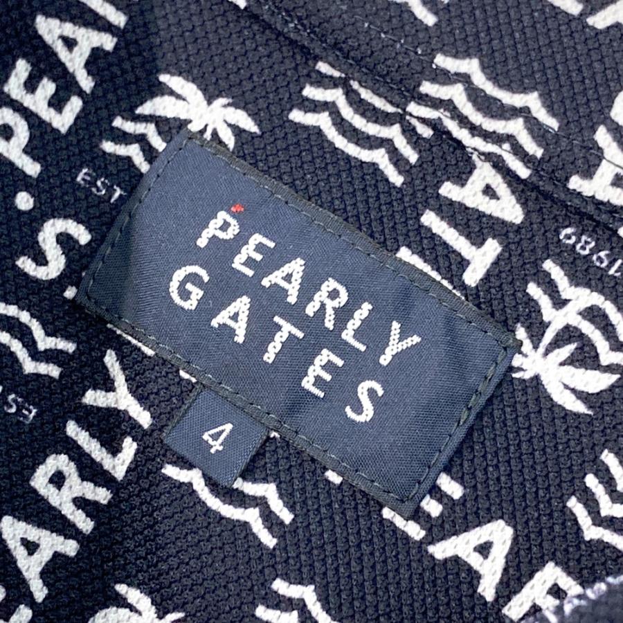 PEARLY GATES（パーリーゲイツ） ロゴプリント 半袖ポロシャツ ロゴ柄