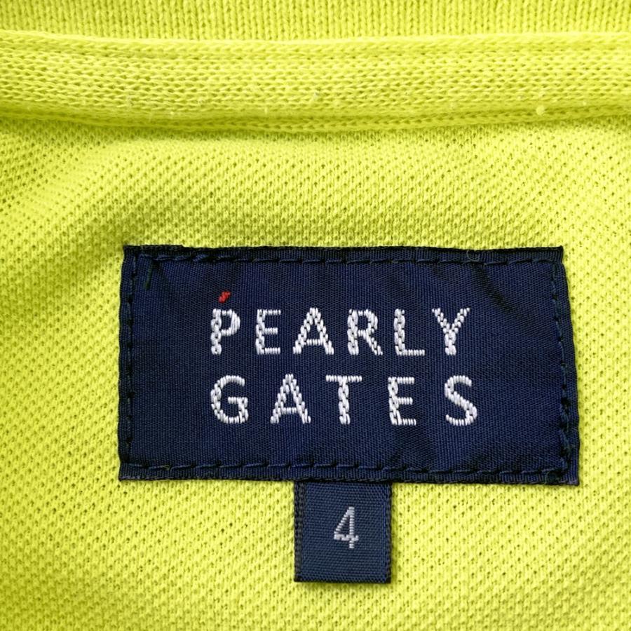 サイズ：4 PEARLY GATES パーリーゲイツ  半袖ポロシャツ  イエロー系 [240101519698] ゴルフウェア メンズ ストスト PEARLY GATES パーリーゲイツ 半袖ポロシャツ イエロー系 4 ゴルフ