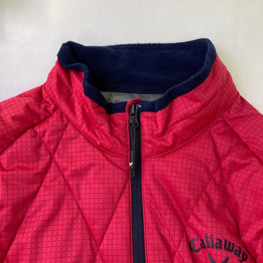 CALLAWAY キャロウェイ  長袖 中綿ジャケット チェック柄 レッド系 L ゴルフウェア メンズ_3