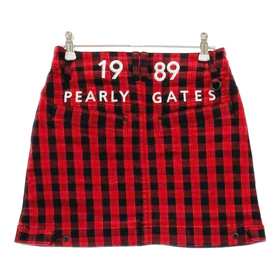 PEARLY GATES - パーリーゲイツ ストレッチスカート 落書きハート柄プリントサイズ0 PEARLY GATES（パーリーゲイツ）の「【PEARLY GATES】ツイルW