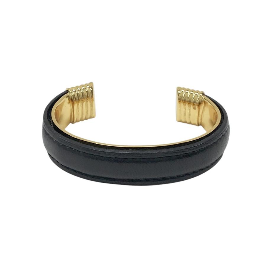 LOEWE レザー バングル 黒 LOEWE ロエベ レザー バングル ブレスレット ブラック系