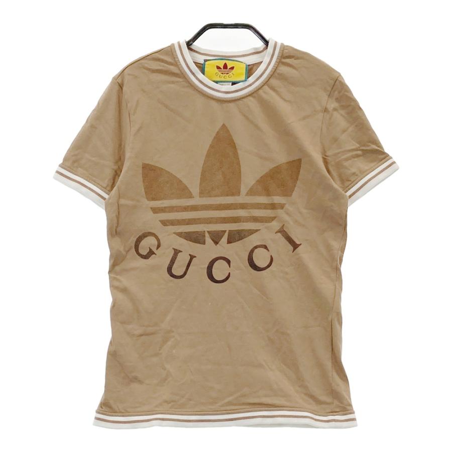 GUCCI グッチ ×adidas 723405 半袖Tシャツ ブラウン系 XS レディース