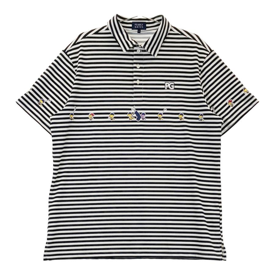 美品　パーリーゲイツ　スヌーピー　ボーダー　ポロシャツ PEARLY GATES パーリーゲイツ 2024年モデル ×PEANUTS 半袖