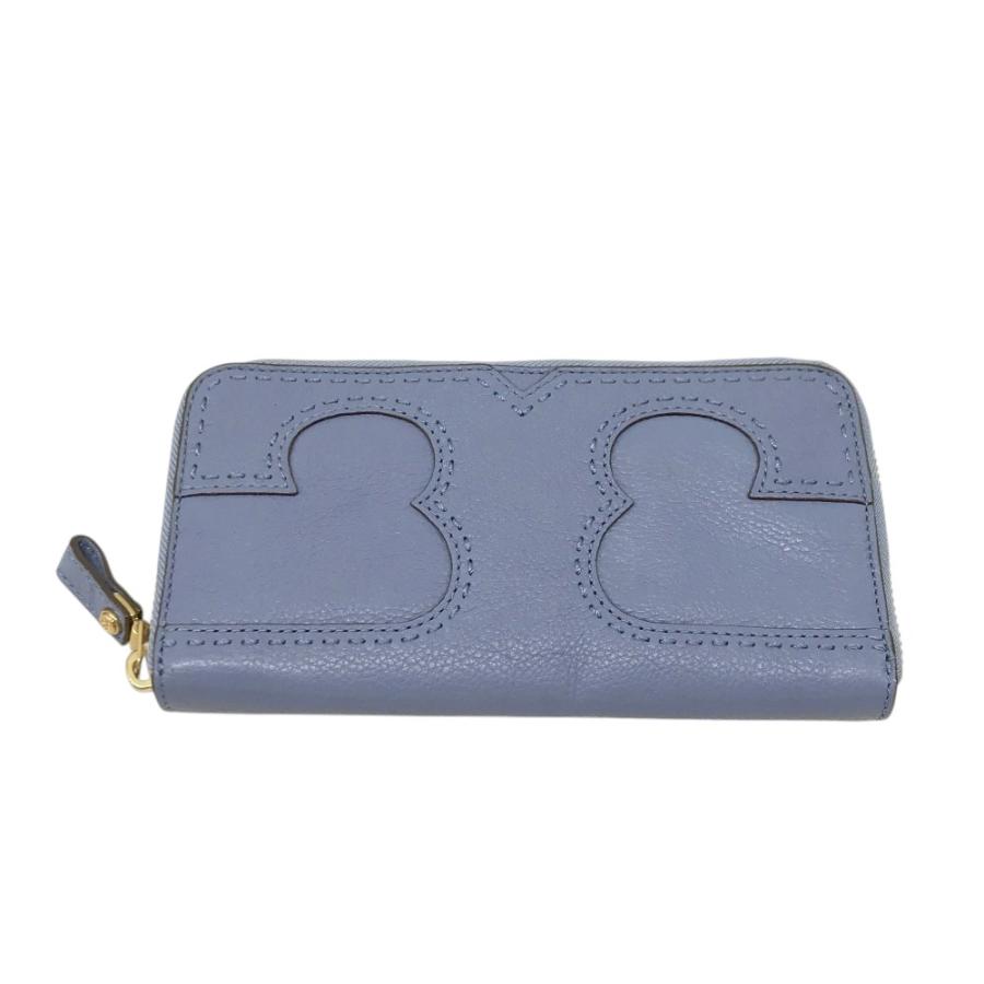 未使用　TORY BURCHトリーバーチ　レザーラウンドジップ長財布　ブルー TORY BURCH トリーバーチ ラウンドジップ 長財布 ブルー系