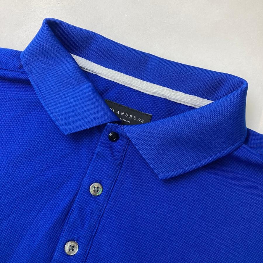 ST ANDREWS セントアンドリュース 半袖ポロシャツ ブルー系 LL