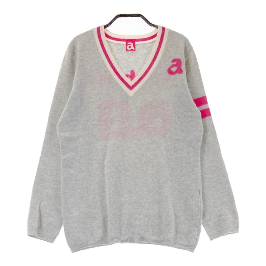 ARCHIVIO アルチビオ カシミヤ Vネックニットセーター グレー系 38
