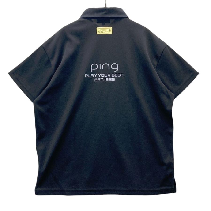 PING ゴルフウェア　半袖　2024年モデル　ピン PING ピン 2024年モデル 半袖ポロシャツ ブラック系 S ゴルフウェア
