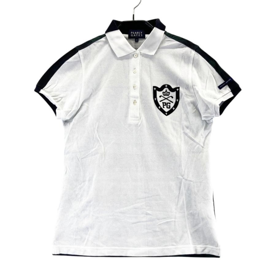 PEARLY GATES チェック柄シャツ　半袖ポロシャツ　レディースウエア　1 PEARLY GATES パーリーゲイツ 半袖ポロシャツ チェック柄