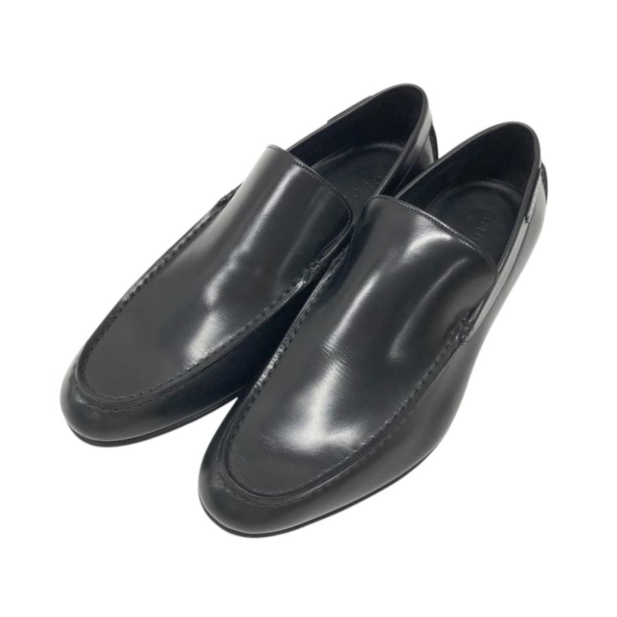 GUCCI グッチ 122284 ローファー レザー ブラック系 39 1/2 E メンズ