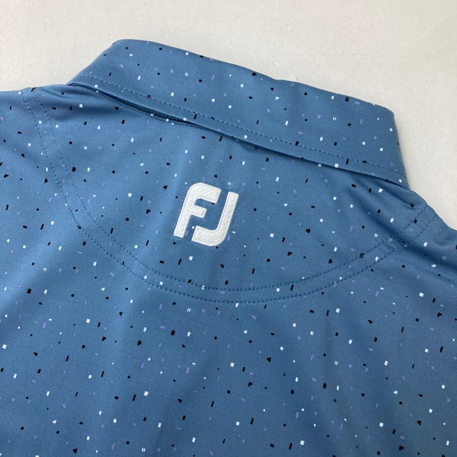 FootJoy（フットジョイ） 半袖ポロシャツ 総柄 ブルー系 L ゴルフ