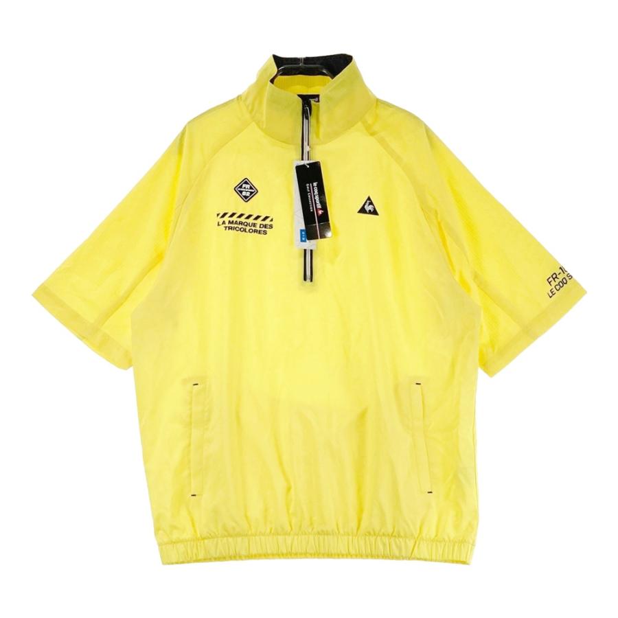 【未使用品】ジップスウェットジャケット イエロー 3L カモフラ ゴルフ 新品】LE COQ GOLF ルコックゴルフ ハーフジップ 半袖ブルゾン
