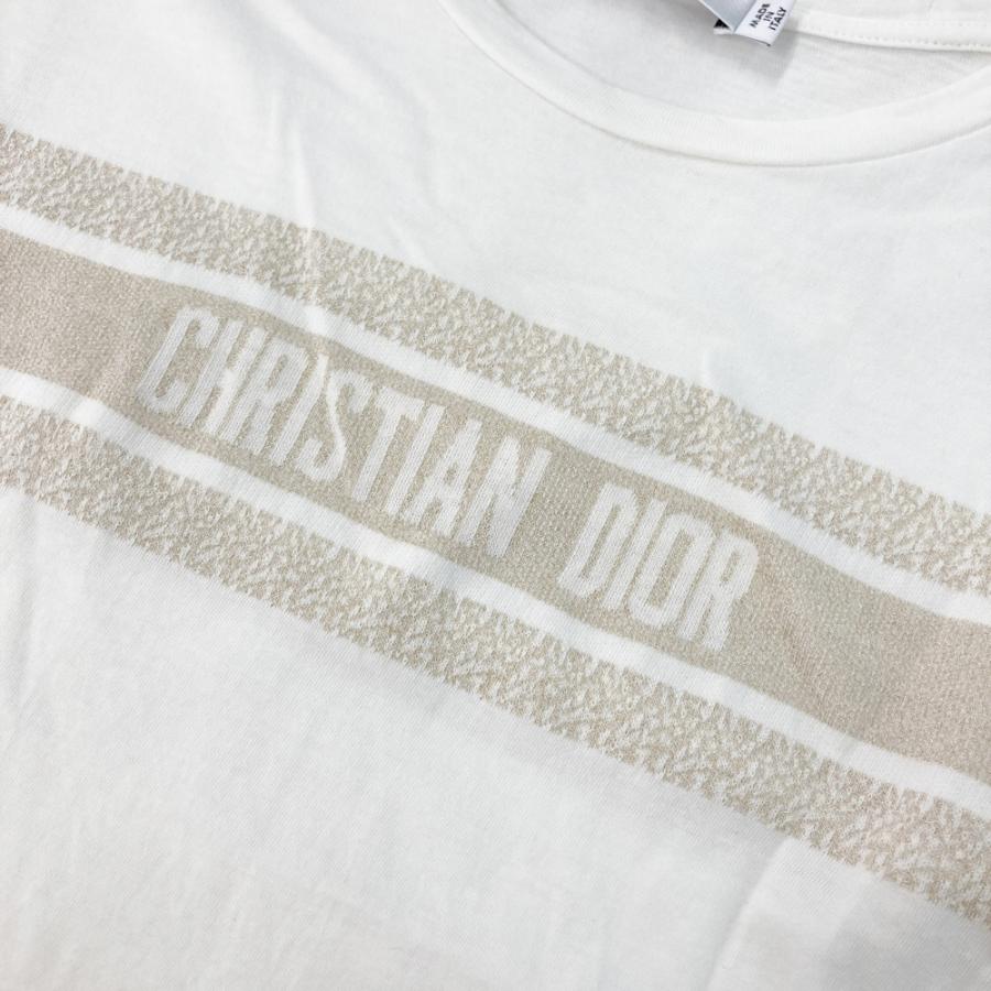 CHRISTIAN DIOR 半袖Tシャツ Sホワイト　コットン　ディオール 343J696C0554C088_SBG_E01-1?$
