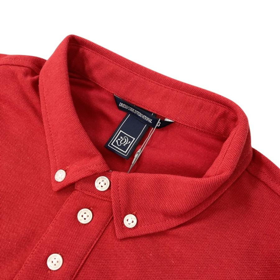 ZOY（ゾーイ） 【新品】ZOY 半袖ポロシャツ ボタンダウン レッド系 3
