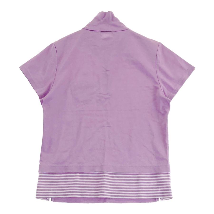 HEAL CREEK ヒールクリーク ハーフジップ 半袖Tシャツ パープル
