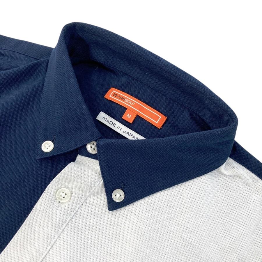 美品✨BEAMS GOLF ビームスゴルフ モックネック 半袖 シャツ XL 紺 BEAMS GOLF ビームスゴルフ 半袖シャツ ネイビー系 M ゴルフ
