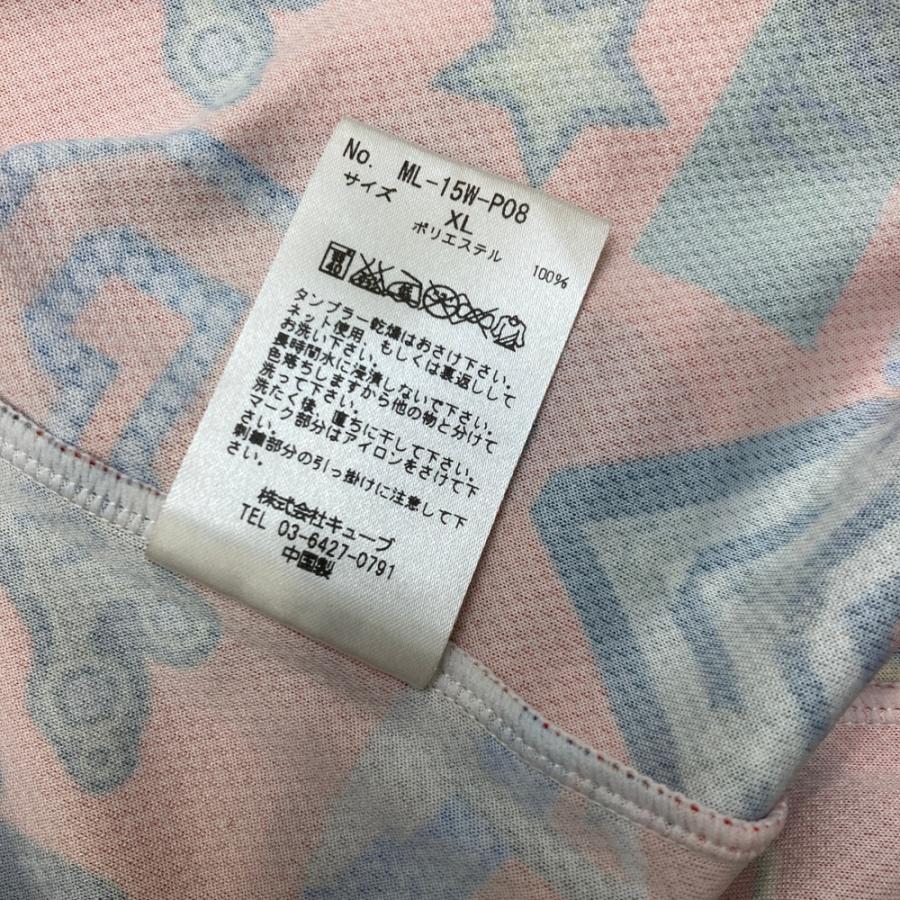 MARK&LONA（マークアンドロナ） 半袖ポロシャツ 総柄 レッド系 XL