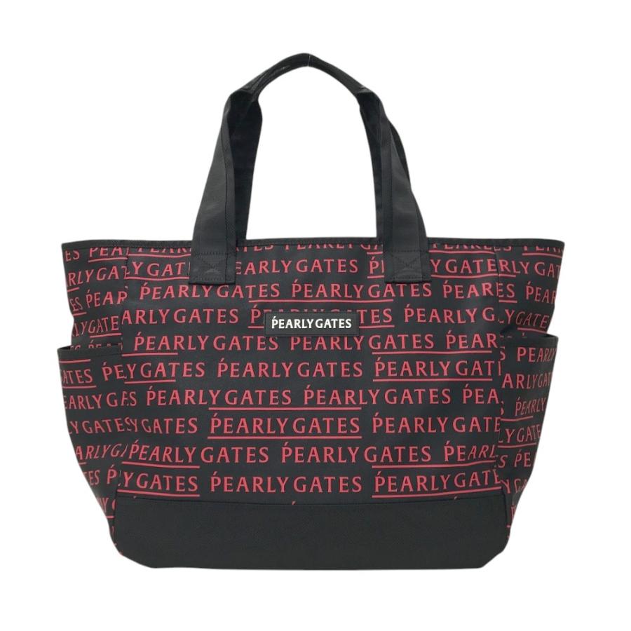 【美品】パーリーゲイツ トートバッグ ミニバッグ付き ブラック ゴルフ PEARLY GATES パーリーゲイツ ロッカーバッグ トートバッグ ロゴ 総柄