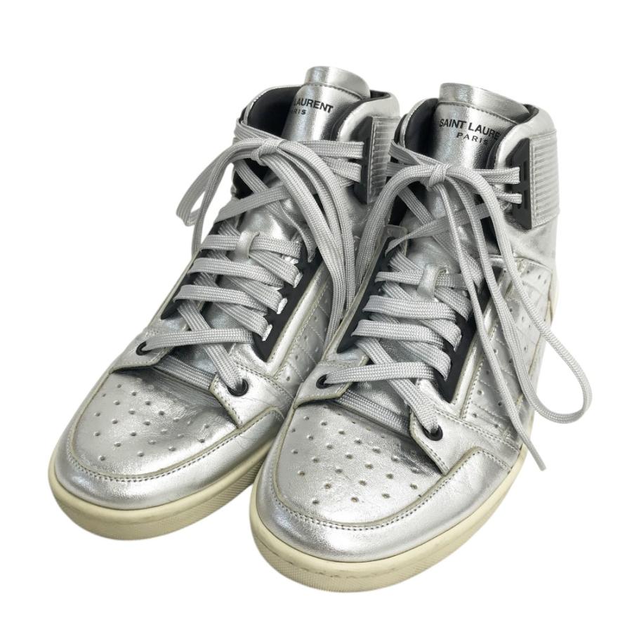 SAINTLAURENT　ダメージ加工ハイカット スニーカー42サイズ SAINTLAURENT ダメージ加工ハイカット スニーカー42サイズ - メルカリ