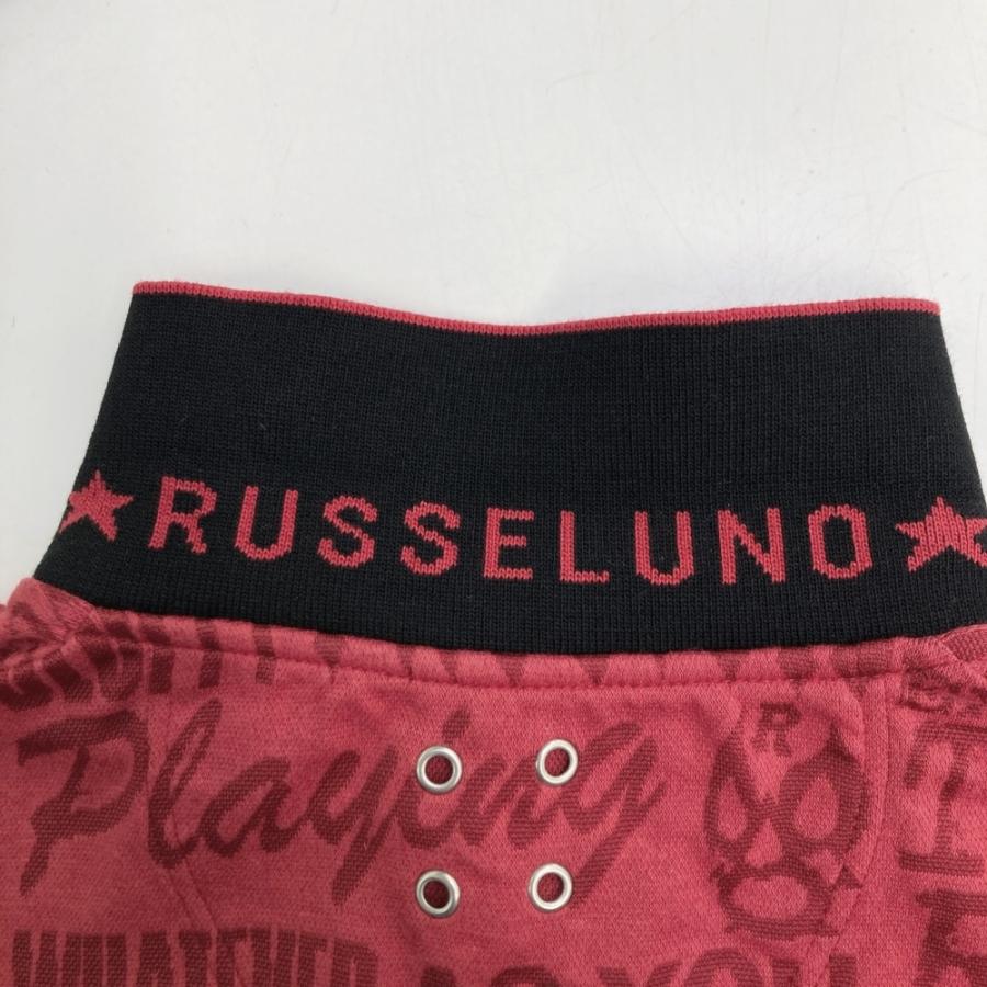 RUSSELUNO ラッセルノ 半袖ポロシャツ 総柄 レッド系 4 ゴルフウェア