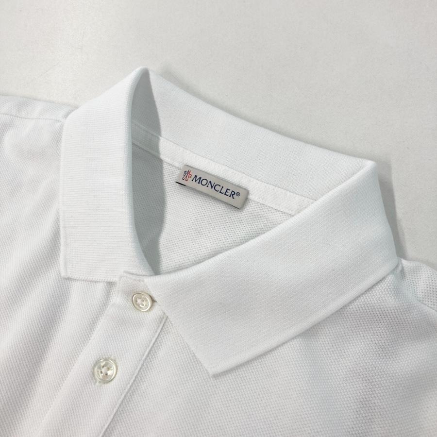 MONCLER ポルトガル製 半袖ボタンダウンポロシャツ XL ホワイト MONCLER ポルトガル製 半袖ボタンダウンポロシャツ XL ホワイト