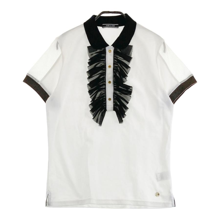 MARK&LONA マークアンドロナ BLACK BOX 半袖ポロシャツ フリル