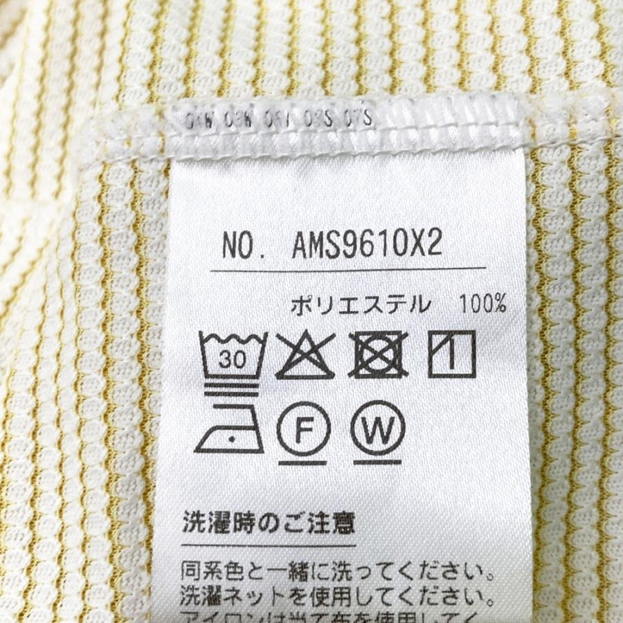 サイズ：L AND PER SE アンパスィ  ボタンダウン 半袖ポロシャツ 総柄 イエロー系 [240101428009] ゴルフウェア メンズ ストスト AND PER SE アンパスィ 半袖ポロシャツ ボタンダウン 総柄