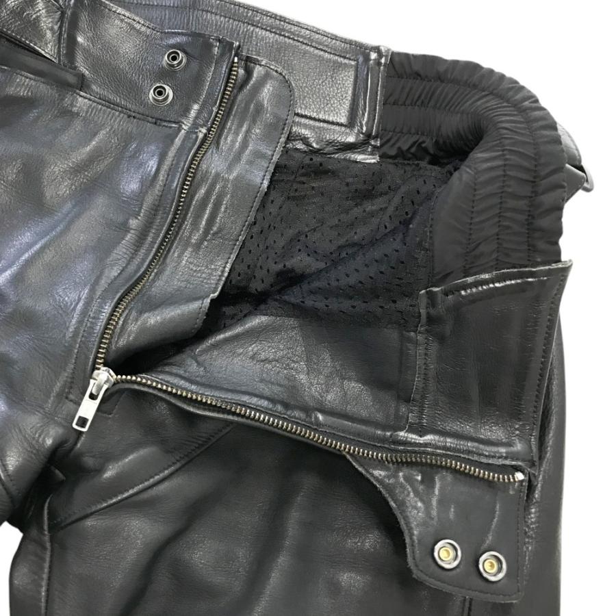 KUSHITANI クシタニ ライディングレザーパンツ ブラック系 L/2W バイク