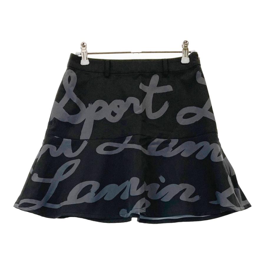 美品！　LANVIN SPORT　ゴルフスカート　BLACK　36 LANVIN SPORT ランバン スポール ; スカート 総柄 ブラック系 36