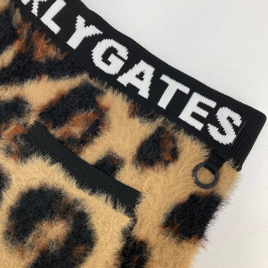 PEARLY GATES パーリーゲイツ ;055-2234030 ボアニット スカート レオパード柄 ブラウン系 1 ゴルフウェア レディースの画像