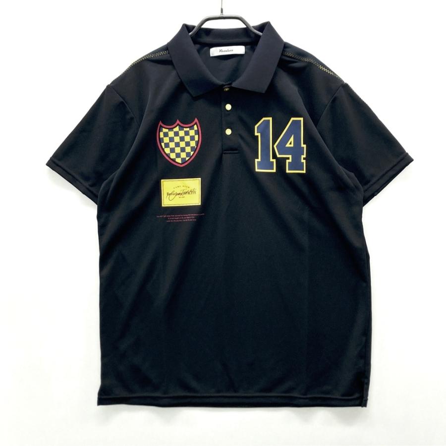 ラッセルノ　ポロシャツ RUSSELUNO ラッセルノ RS-2130302 半袖ポロシャツ ブラック系 6 ゴルフ