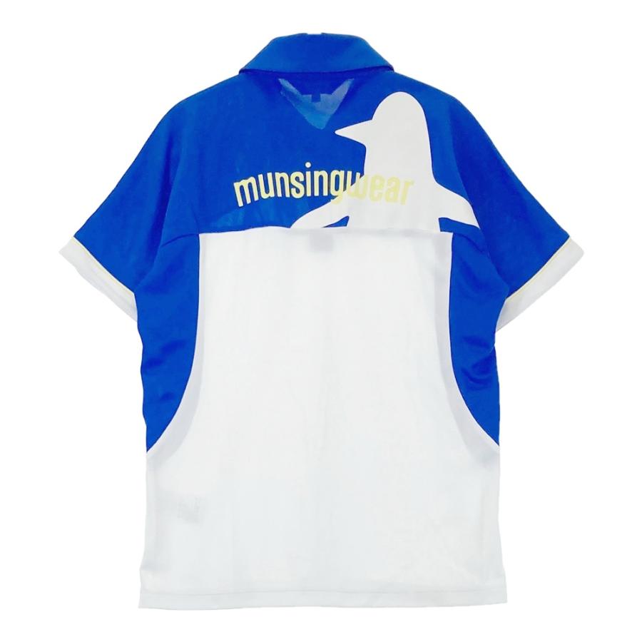 サイズ：L MUNSING WEAR マンシングウェア 2024年モデル 半袖ポロシャツ  ブルー系 [240101435293] ゴルフウェア メンズ ストスト サイズ：L MUNSING WEAR マンシングウェア 2024年モデル 半袖