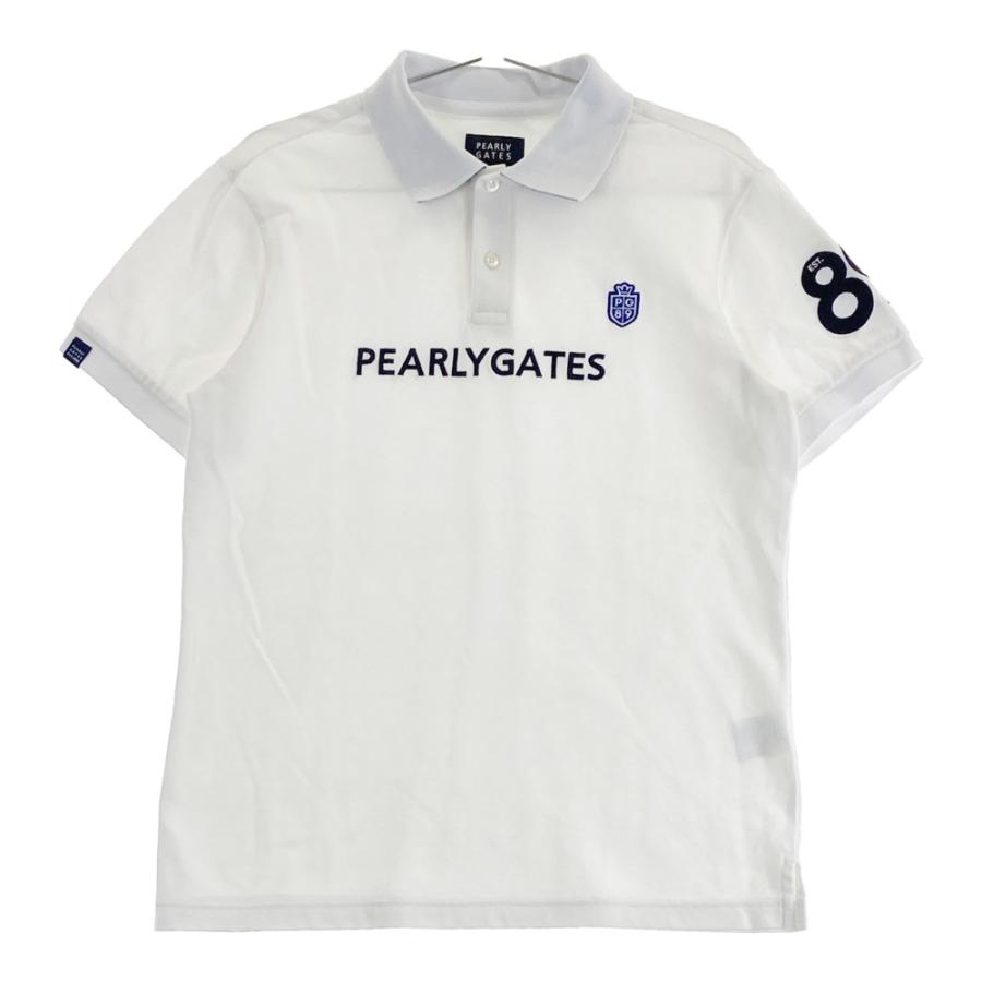 PEARLY GATES★未使用 4 ゴルフウェア 半袖ポロシャツ ホワイト PEARLY GATES パーリーゲイツ 半袖ポロシャツ ホワイト系 4