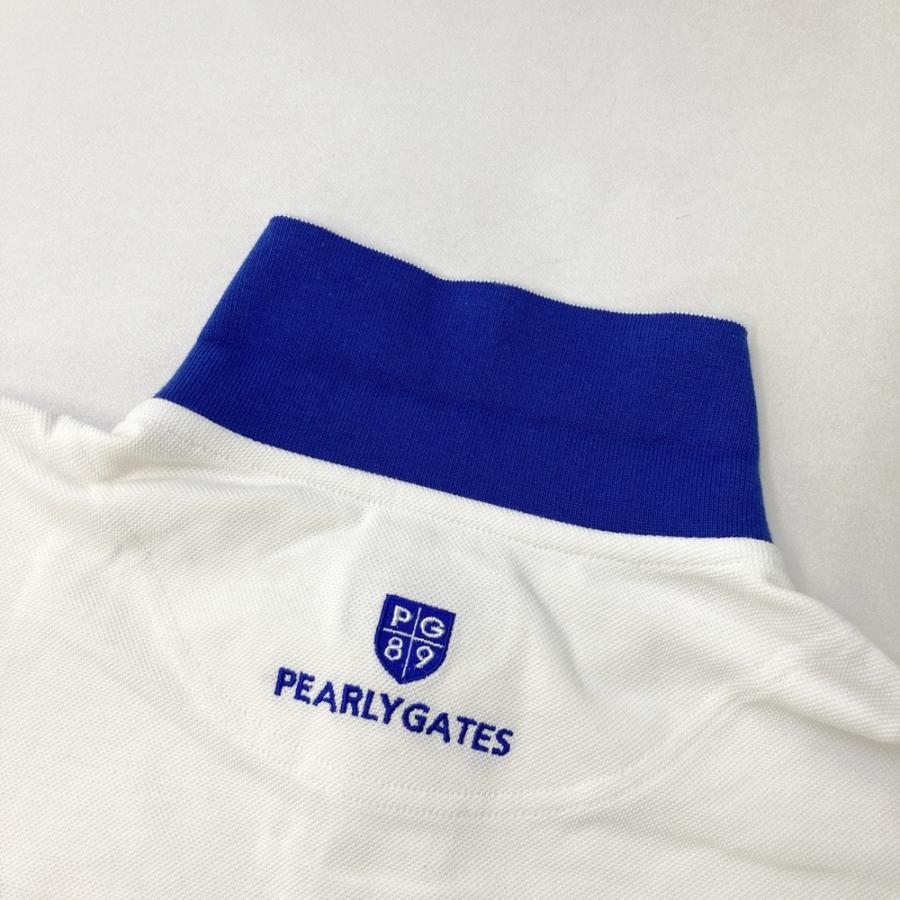PEARLY GATES ポロシャツ サイズ4 ホワイトパーリーゲイツ　ゴルフ 新品 パーリーケイツゴルフ 半袖ポロシャツ/メンズ/4(M