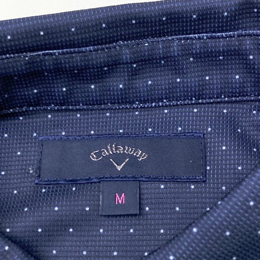 Callaway（キャロウェイ） 半袖ポロシャツ ドット柄 ネイビー系 M
