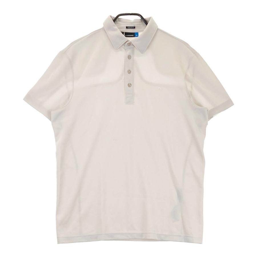 J.Lindeberg ベージュ ポロシャツ J.LINDEBERG ジェイリンドバーグ 半袖ポロシャツ ベージュ系 M ゴルフ
