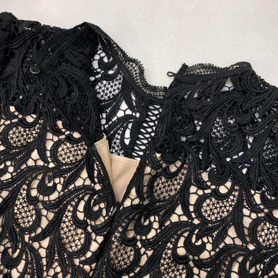 CELFORD セルフォード CWF0195039 リーフレース 半袖 ロングワンピース