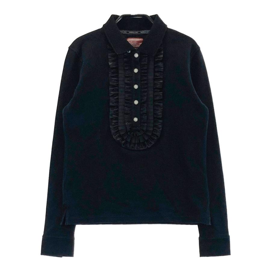 MARK&LONA ブラック長袖ポロシャツ MARK & LONA ブラック長袖ポロシャツ MARK&LONA マークアンドロナ 長袖