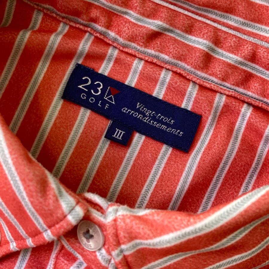 23区GOLF ニジュウサンクゴルフ 起毛 長袖ポロシャツ ボタン