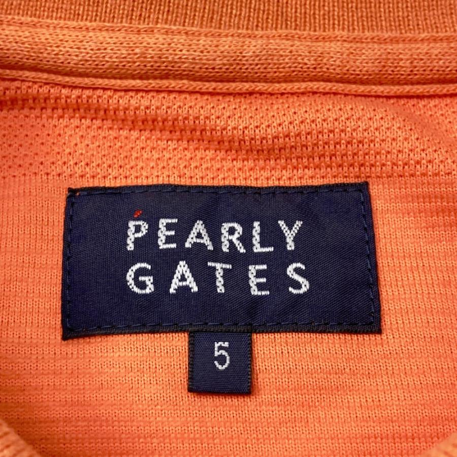 PEARLY GATES パーリーゲイツ 半袖ポロシャツ ボーダー柄 オレンジ系 5