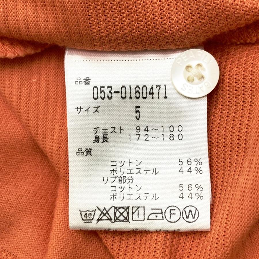 PEARLY GATES パーリーゲイツ 半袖ポロシャツ ボーダー柄 オレンジ系 5
