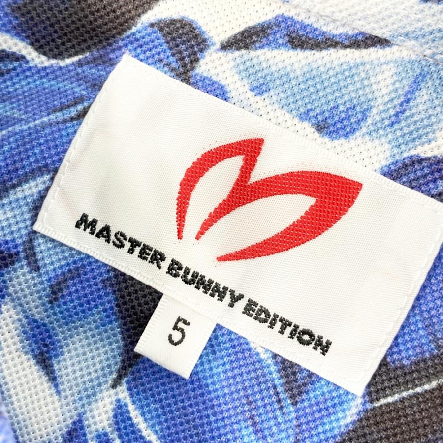 マスターバニーエディション ゴルフ ポロシャツ 日本製 ブルー サイズ5 MASTER BUNNY EDITION(マスターバニーエディション) メンズ