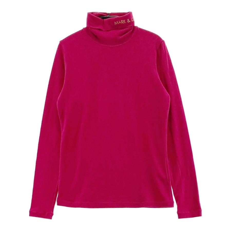 MARK & LONA ピンク 長袖 ハイネック ゴルフウェア MARK&LONA マークアンドロナ ハイネック 長袖Tシャツ ピンク系 S